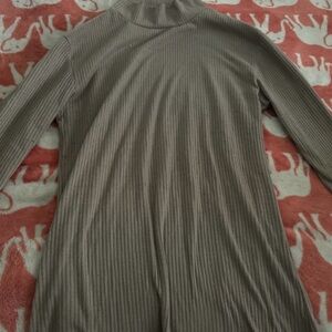 ADC Taupe Ribbed Turtleneck Top